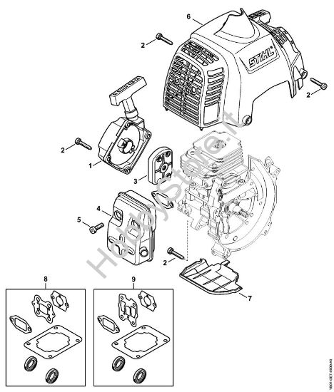 Dispositivo avviamento, silenziatore BC 230 BC 230 brand Stihl